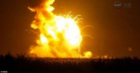 Unmanned NASA rocket explodes after blast off